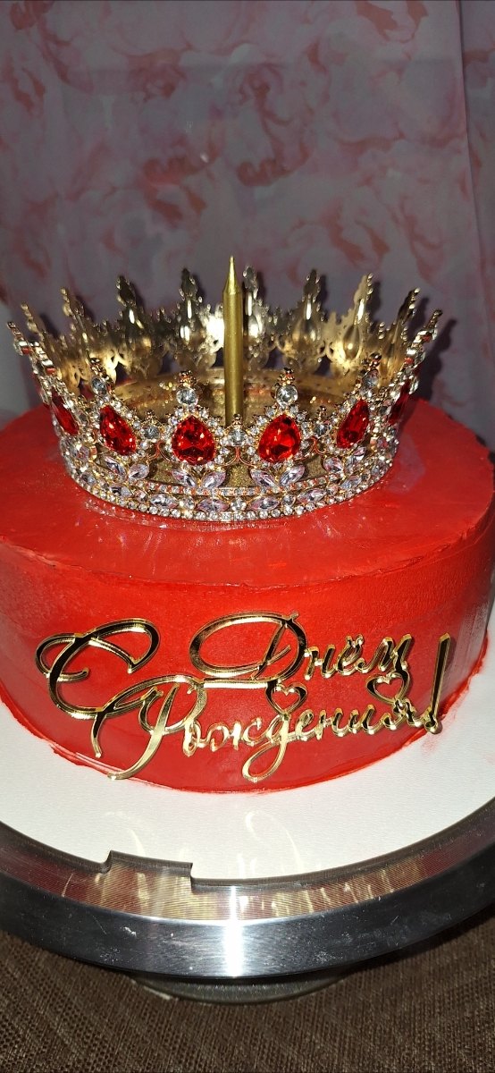 Топпер «С днем рождения! сердечки», Зеркальное золото, 120×60 мм — фото 12
